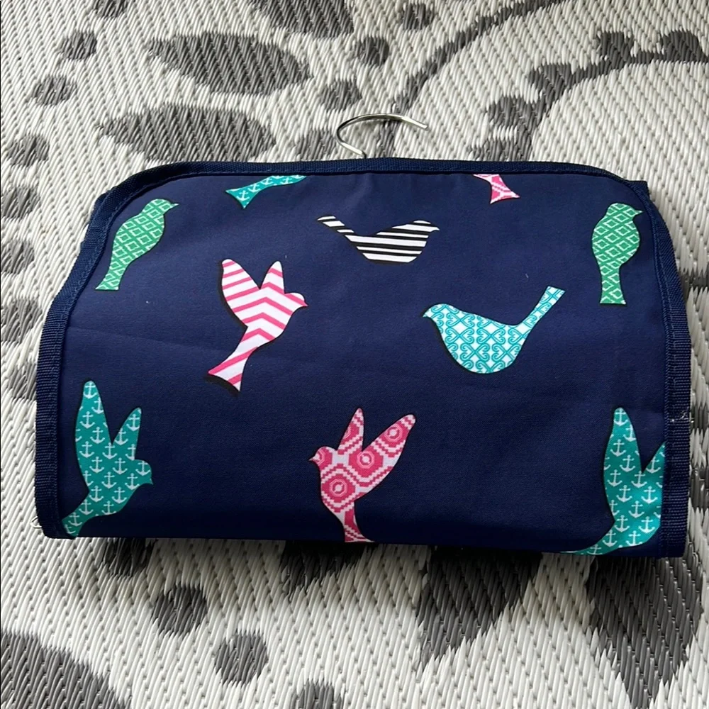 Navy Travel Organizer with Animal Print